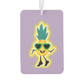 Groovy Pineapple Vibes – Cool Fruit Cartoon Luchtverfrisser (Achterkant)