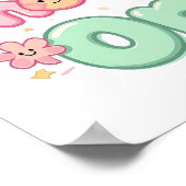 Groovy Pink and Green "Happy Thoughts Only" Poster (Hoek)