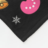 Groovy Pink Gingerbread Sleigh Coquette Bow Christ Fleece Deken (Hoek)