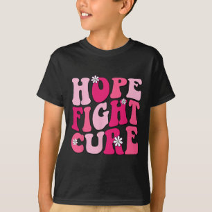 Groovy Pink Hope Fight Cure Borstkanker Awarenen T-shirt