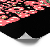 Groovy Pink in mijn kerstperiode Merry and Bright  Poster (Hoek)