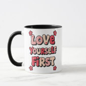 Groovy Pink "Love Yourself First" Quote Mok (Links)