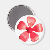 Groovy Pink MOD Hippie Daisy Flower Power Floral Magneet (Voorkant / Achterkant)