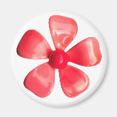 Groovy Pink MOD Hippie Daisy Flower Power Floral Magneet (Voorkant)