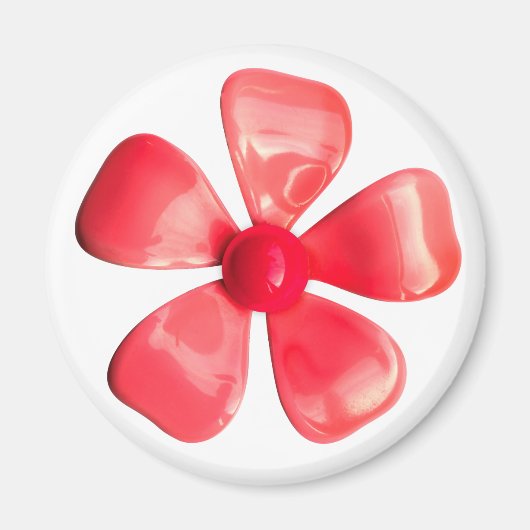 Groovy Pink MOD Hippie Daisy Flower Power Floral Magneet (Voorkant)