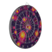 Groovy Pink Paars en Gele Ggloeibubbelbuis Abstr. Dartbord (Voorkant Links)