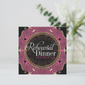 Groovy Pink Rehearsal Dinner Invitations Kaart (Staand voorkant)