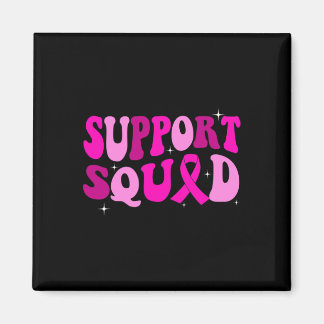 Groovy Pink Warrior Breast Cancer Awareness Suppor Magneet