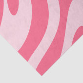 Groovy Pink Wavy Loops Retro Abstract Patroon Tissuepapier (Detail)