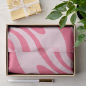 Groovy Pink Wavy Loops Retro Abstract Patroon Tissuepapier (Geschenk)