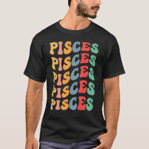 Groovy Pisces Zodiac verjaardag voor Pisces T-shirt