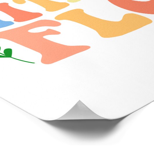 Groovy Plant Lover "Grow With The Flow" Graphic Poster (Hoek)