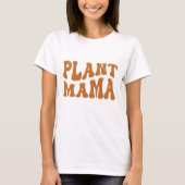 Groovy Plant Mama wit Verjaardag Biologische Tuini T-shirt (Voorkant)