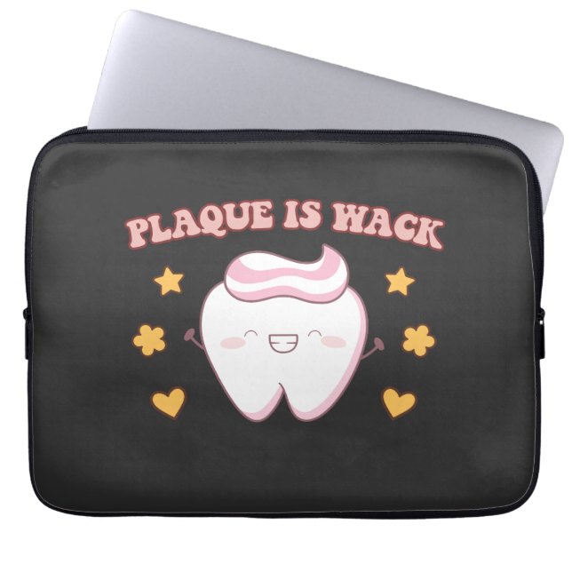 Groovy Plaque is Wack Dental Hygienist Laptop Sleeve (Voorkant)