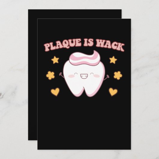 Groovy Plaque is Wack Mondhygiënist Kaart (Voorkant / Achterkant)