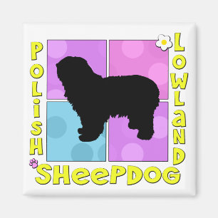 Groovy Poland Lowland Sheepdog Magneet