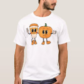 Groovy pompoen en latte t-shirt (Voorkant)