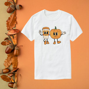 Groovy pompoen en latte t-shirt