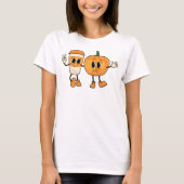 Groovy pompoen en latte t-shirt (Voorkant)