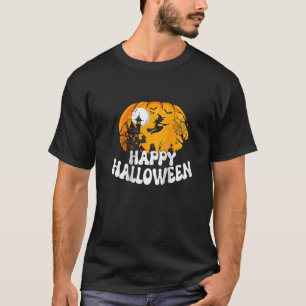 Groovy Pompoen Halloween Grappig Gelukkig Hallowee T-shirt
