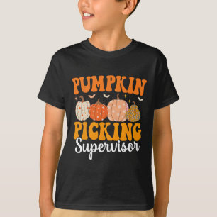 Groovy Pompoen Picking Supervisor Matching Family T-shirt
