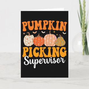 Groovy Pompoen Pluk Supervisor Matching Familie Kaart