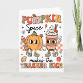 Groovy pompoen specerij maakt leraar mooie Herfst Kaart (Voorkant)