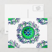 Groovy Pop Art Jellyfish MandalaTattoo Briefkaart (Voorkant / Achterkant)