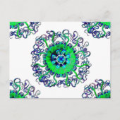 Groovy Pop Art Jellyfish MandalaTattoo Briefkaart (Voorkant)
