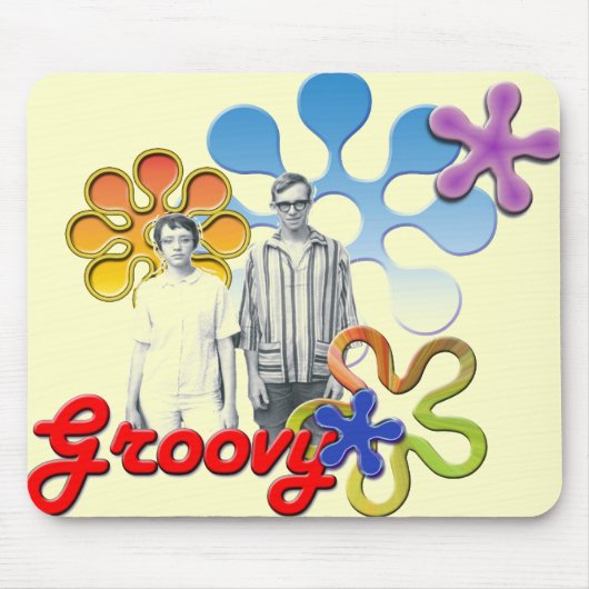 Groovy Pop Art Mousepad Muismat (Voorkant)