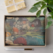 Groovy Pop cultuur onder het Zee collage decoupage Tissuepapier (Geschenk)