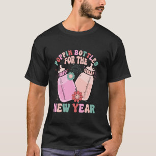 Groovy Poppin flessen voor het nieuwe jaar 2025 NI T-shirt