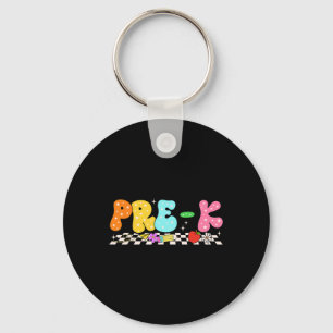 Groovy Pre-k Ck naar school eerste schooldag jonge Sleutelhanger