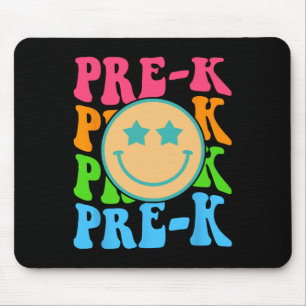 Groovy Pre-K Vibes Face Retro Teachers Kinder Teru Muismat