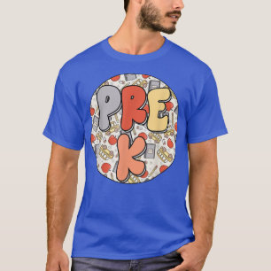 Groovy PreK Teacher Kinder Retro Hippie Kinder Bac T-shirt