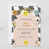 Groovy Preppy Y2K Happy Face Retro Verjaardag Kaart (Voorkant)