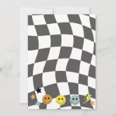 Groovy Preppy Y2K Happy Face Sleep Over Verjaardag Kaart (Achterkant)