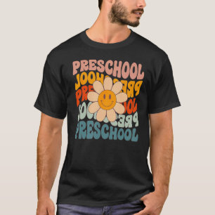 Groovy Preschool Daisy Funny Terug Naar School Ond T-shirt