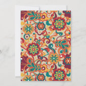 Groovy Psychedelic 60s 70s Floral Birthday Kaart (Achterkant)