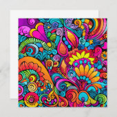 Groovy Psychedelic Floral (Voorkant / Achterkant)