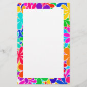 Groovy Psychedelic Flowers Briefpapier (Voorkant)
