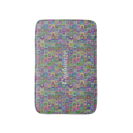 Groovy psychedelic hippie-stijl Thunder_Cove Badmat (Voorkant Verticaal)