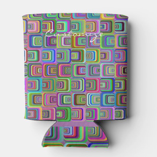 Groovy psychedelic hippie-stijl Thunder_Cove Blikjeskoeler (Achterkant)