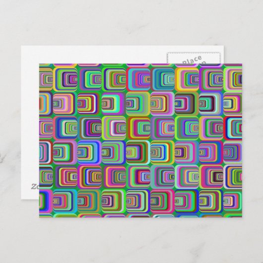 Groovy psychedelic hippie-stijl Thunder_Cove Briefkaart (Voorkant / Achterkant)