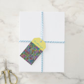 Groovy psychedelic hippie-stijl Thunder_Cove Cadeaulabel (Met Touw)