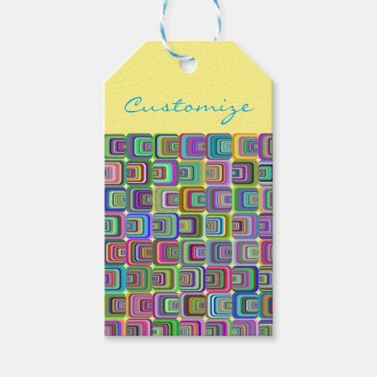 Groovy psychedelic hippie-stijl Thunder_Cove Cadeaulabel (Voorkant)