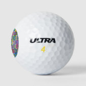 Groovy psychedelic hippie-stijl Thunder_Cove Golfballen (Logo)