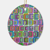 Groovy psychedelic hippie-stijl Thunder_Cove Keramisch Ornament (Links)
