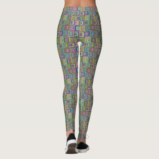 Groovy psychedelic hippie-stijl Thunder_Cove Leggings (Achterkant)