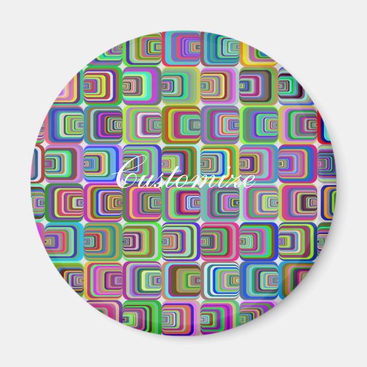 Groovy psychedelic hippie-stijl Thunder_Cove Magneet (Voorkant)